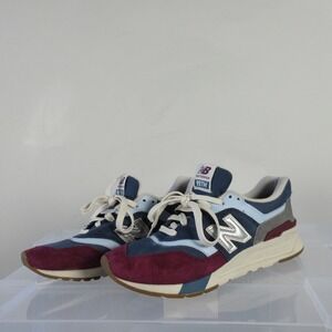 New Balance 997H Sneakers Shoes Women 9.5 Mens 8 Red Leather Blue Athletic 532